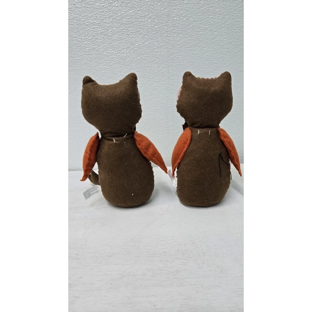 Two Very Cute Owl Shelf Sitter Plush W/ Breaded Legs